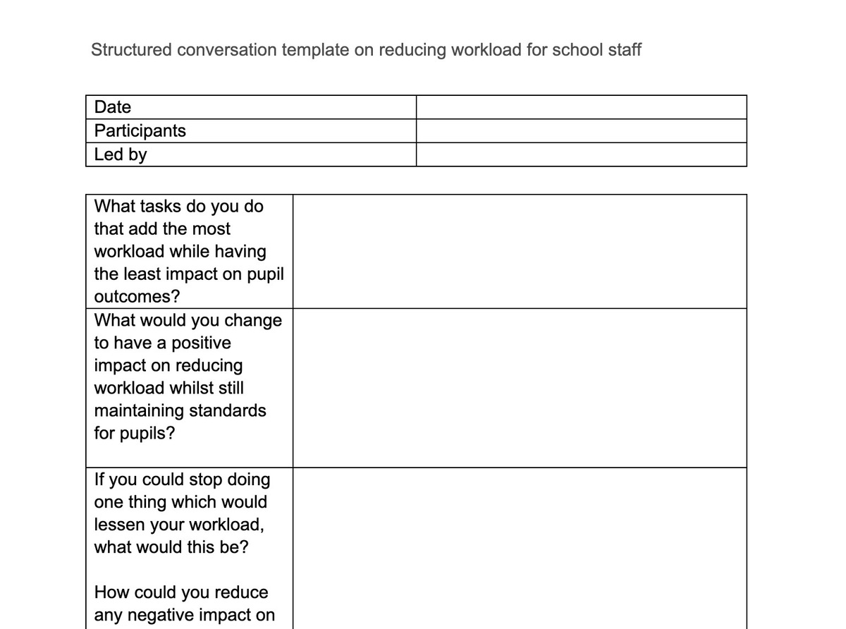 Have structured conversations to identify issues